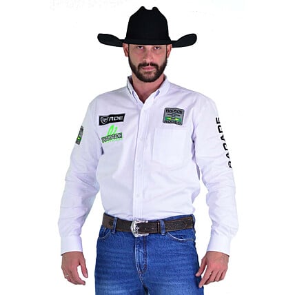 Camisa Manga Longa Bordada RDE Rodeo cor Branca - 1376