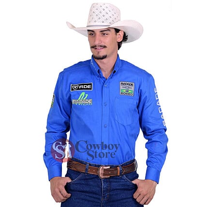 Camisa Manga Longa Bordada RDE Rodeo cor Royal - 1361