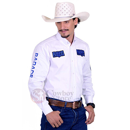 Camisa Manga Longa Bordada Rodeo RAM Radade cor Branca - 1333