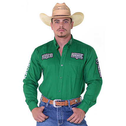 Camisa Manga Longa Bordada Rodeo RAM Radade cor Verde - 1214