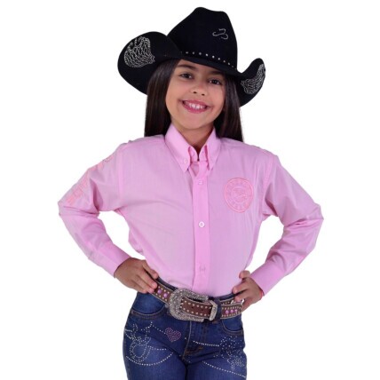 Camisa Radade Infantil EleEla Manga Longa RDE Light Rosa - 1955