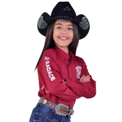 Camisa Radade Infantil EleEla Manga Longa RDE Light Vinho - 1953