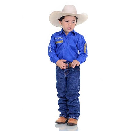 Camisa Radade Infantil Manga Longa Bordada Brands Royal - 1047