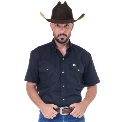 Camisa Radade Manga Curta 2B Texas cor Preto - 2133