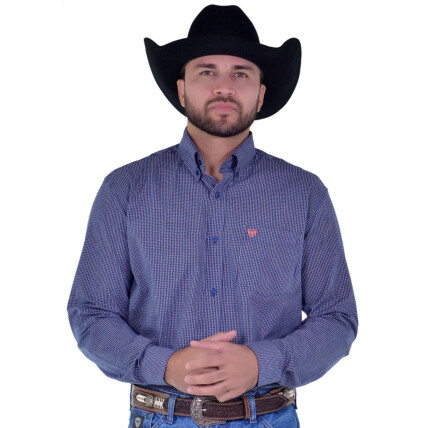 Camisa Radade Manga Longa Xadrez Fifty cor Marinho - 1701