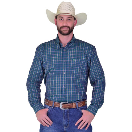 Camisa Radade Manga Longa Xadrez Fifty Verde - 1902
