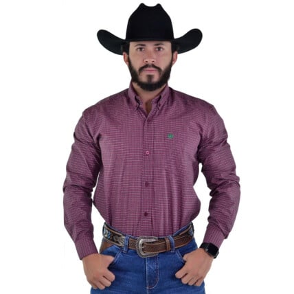 Camisa Radade Manga Longa Xadrez Fifty Vinho 1793