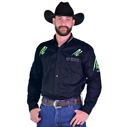 Camisa Radade RDE Champion Sarja Manga Longa Bordada Preto - 1150