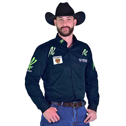 Camisa Radade RDE Champion Sarja Manga Longa Bordada Marinho - 1782
