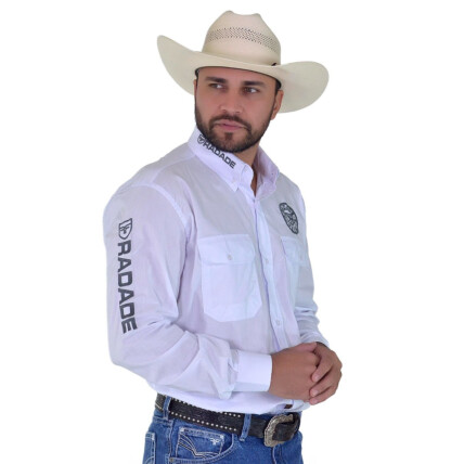 Camisa Radade RDE LIGHT Manga Longa Bordada cor Branca - 1873