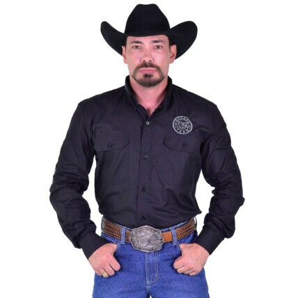 Camisa Radade RDE LIGHT Manga Longa Bordada cor Preto - 2023