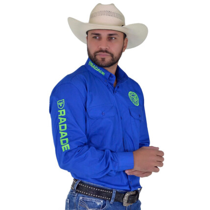 Camisa Radade RDE LIGHT Manga Longa Bordada cor Royal - 1871