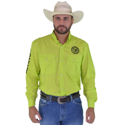 Camisa Radade RDE LIGHT Manga Longa Bordada cor Verde Abacate - 1875