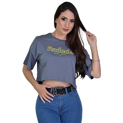 Camiseta Cropped Radade RDE Cinza - 1640