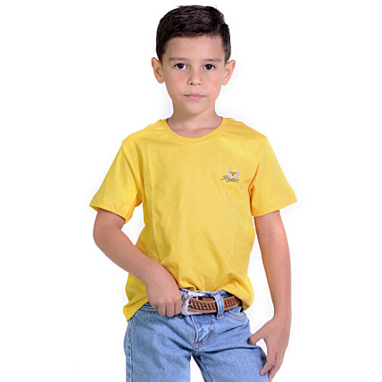 Camiseta Infantil Radade Bordada Amarela - 1059