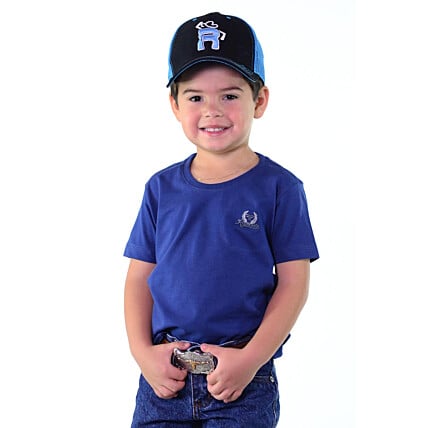 Camiseta Infantil Radade Bordada Azul - 1260