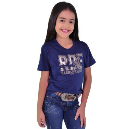 Camiseta Infantil Radade com Strass cor Marinho - 1984