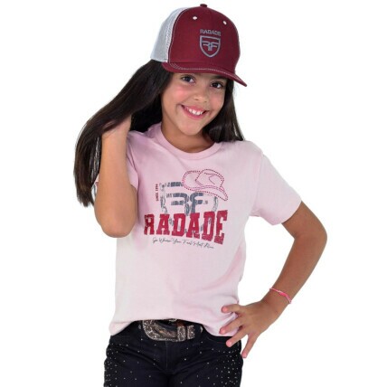 Camiseta Infantil Radade com Strass cor Rosa - 2056