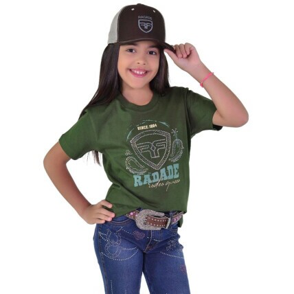 Camiseta Infantil Radade com Strass cor Verde - 1993
