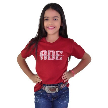 Camiseta Infantil Radade com Strass cor Vermelha - 1972