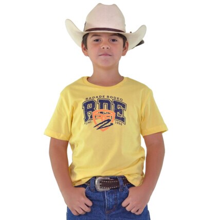 Camiseta Infantil Radade Silk cor Amarelo - 1974