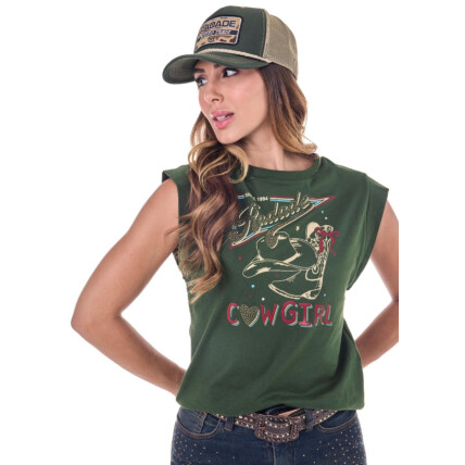 Camiseta Regata Radade RDE cor Verde - 2125