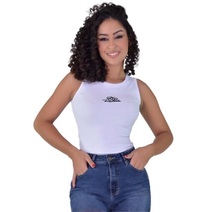 Camiseta Regata Radade RIB RDE cor Branco - 1837