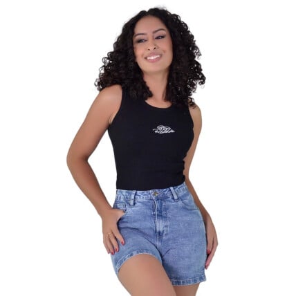 Camiseta Regata Radade RIB RDE cor Preto - 1836