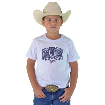 Camiseta Unissex Infantil Radade Silk cor Branco - 1858