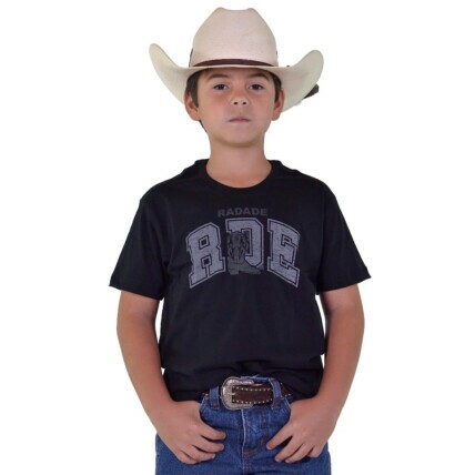 Camiseta Unissex Infantil Radade Silk cor Preto - 1979