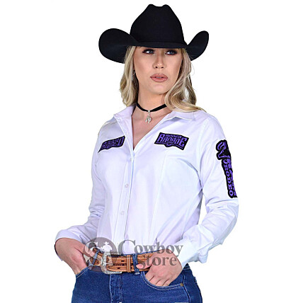 Camisete Manga Longa Bordada Rodeo RAM Radade cor Branca - 1170