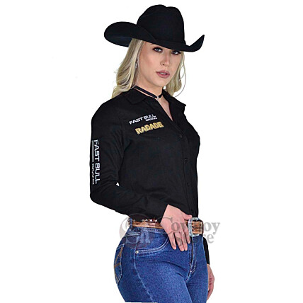 Camisete Radade Manga Longa Bordada Brands Preta - 0972