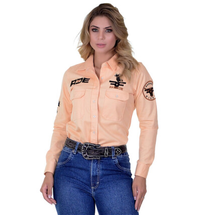 Camisete Radade Manga Longa Bordada RIDERS Salmão -  1736