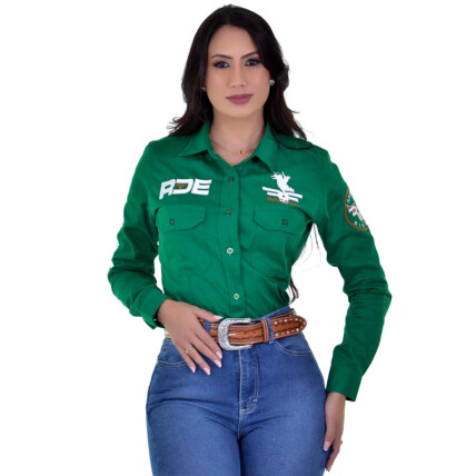 Camisete Radade Manga Longa Bordada Riders Verde - 1774