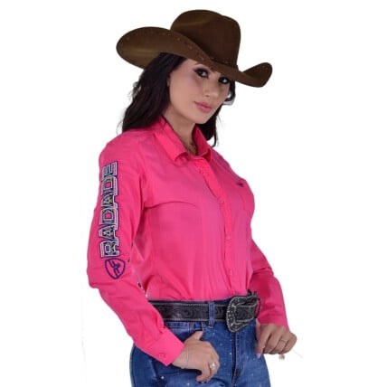 Camisete Radade Manga Longa Hindu Rosa - 1766