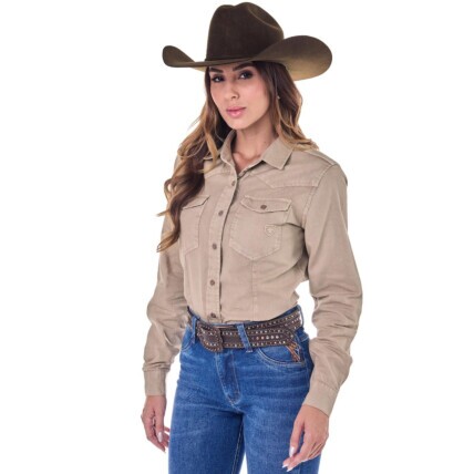 Camisete Radade Manga Longa YL Stone cor Caramelo - 2141