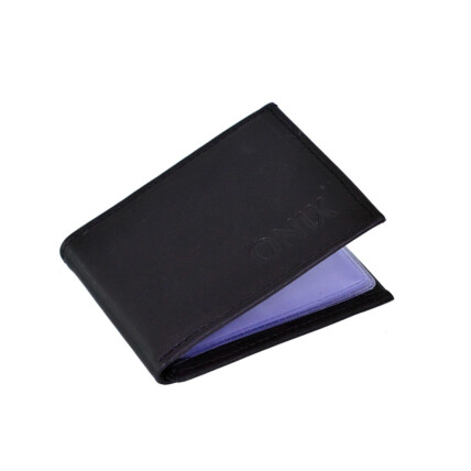 Carteira em Couro Onix Preto (10cm x 8cm) - Onix02
