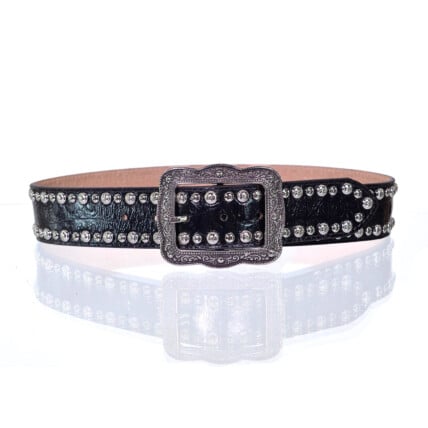Cinto Paul Western em Couro cor Preto - pw456-2