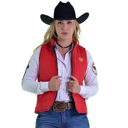 Colete Feminino Radade em Nylon cor Vermelho - 1690