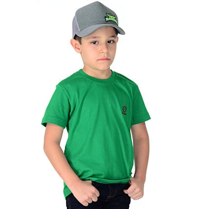 Camiseta Infantil Radade Bordada Verde - 0420