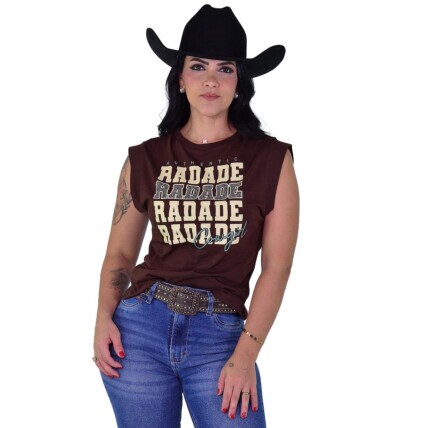 Camiseta Regata Radade RDE cor Marrom - 2144