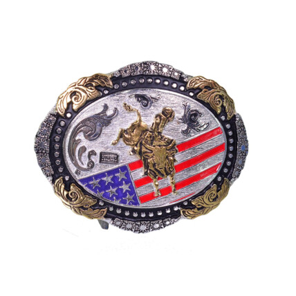 Fivela Master em Ouro e Prata USA (11,5cm x 9cm)- 7075