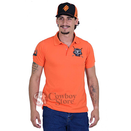 Polo Masculina Radade Classic Horn Laranja - 1340