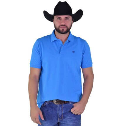 Polo Masculina Radade Lisa cor Azul - 1961