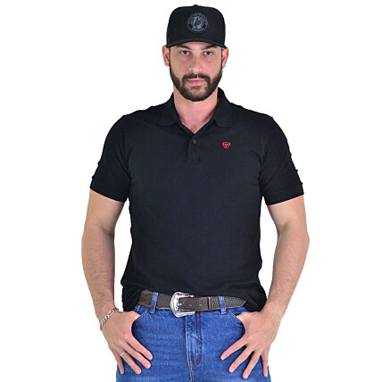 Polo Masculina Radade Lisa Preta - 1394