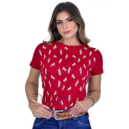 Radade Baby Look Horse Vermelho - 1344