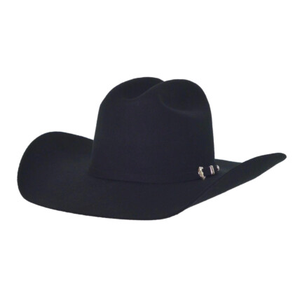 Chapéu Country Importado Lone Star de Feltro 6X Preto Rodeo Night