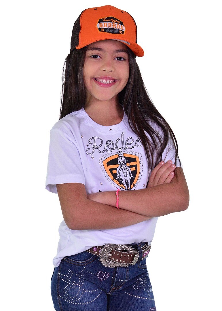 Camiseta Infantil Radade com Strass cor Branca - 1964