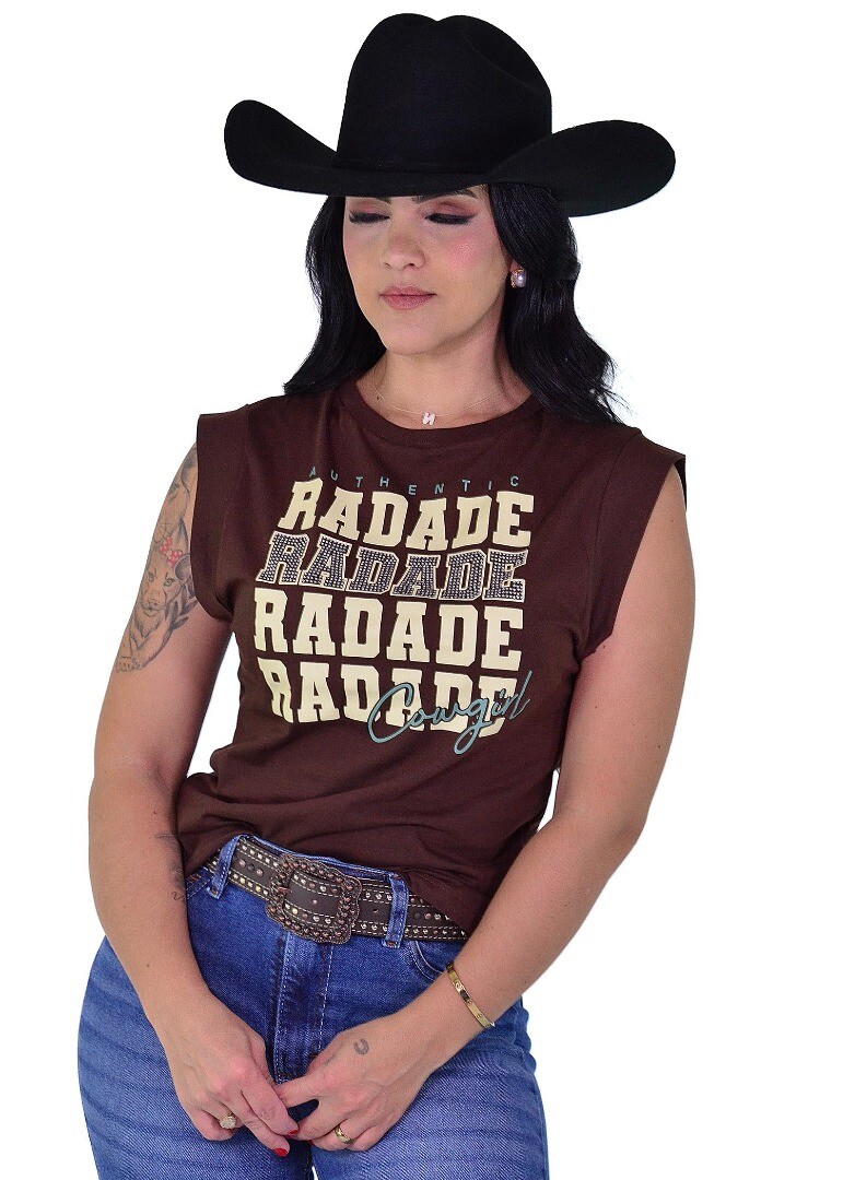 Camiseta Regata Radade RDE cor Marrom - 2144