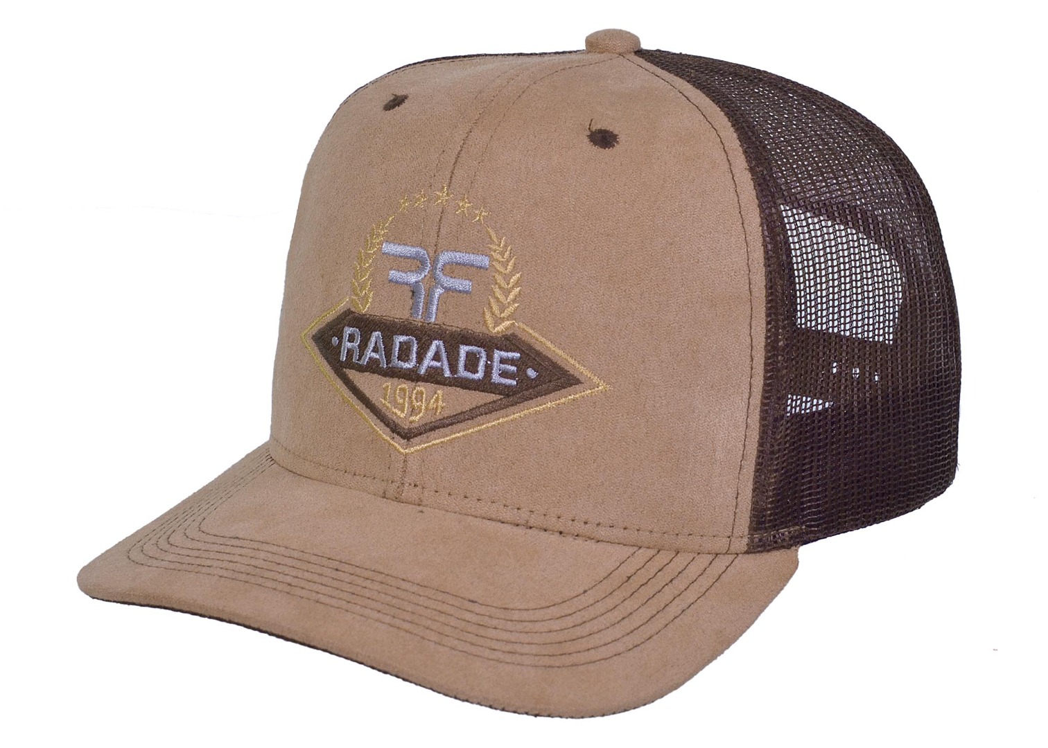 Boné Radade em Suede cor Bege com tela Marrom - 8250